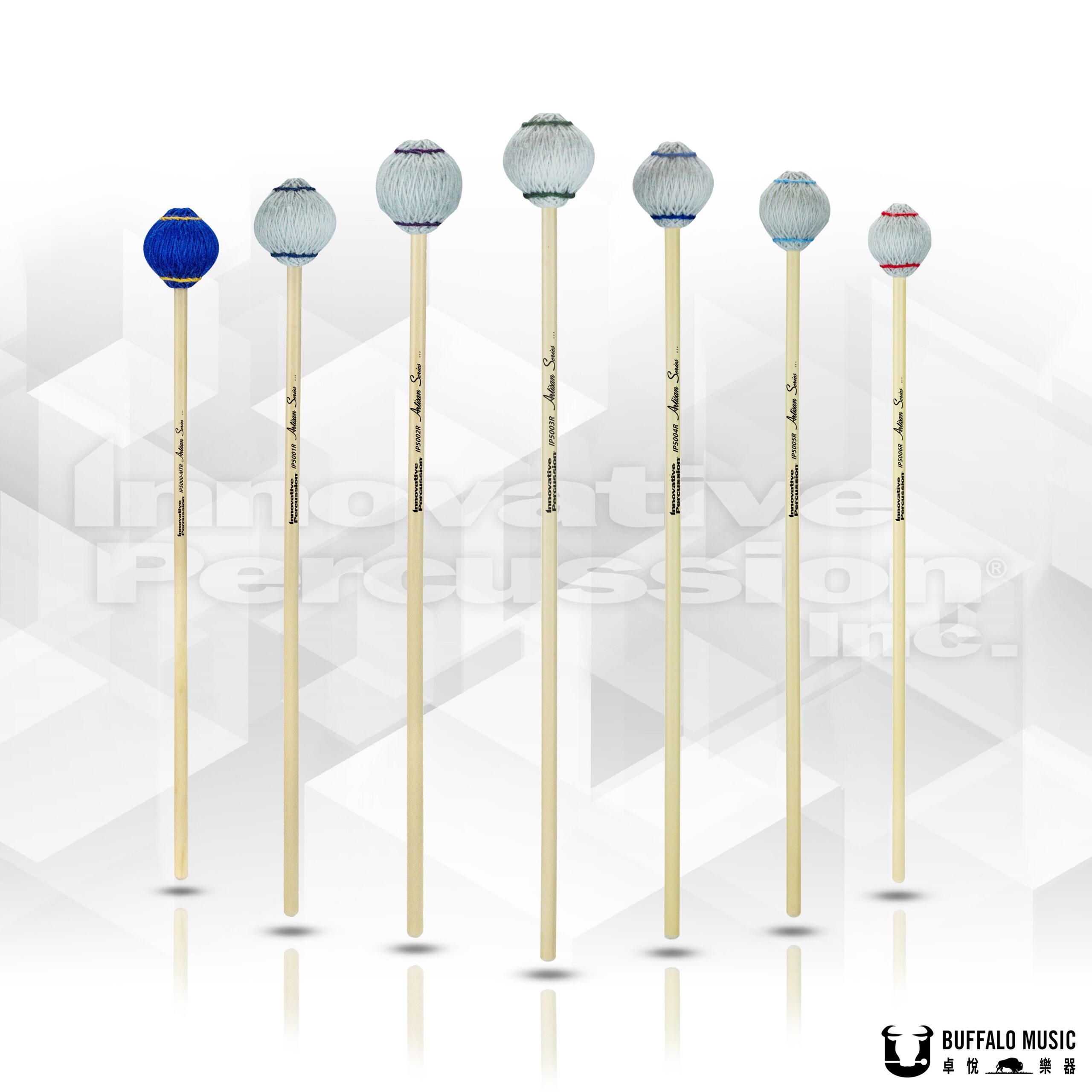 Innovative Percussion Artisan系列 IP5002R 中軟(Med. Soft) 藤柄 馬林巴琴槌:圖片 2
