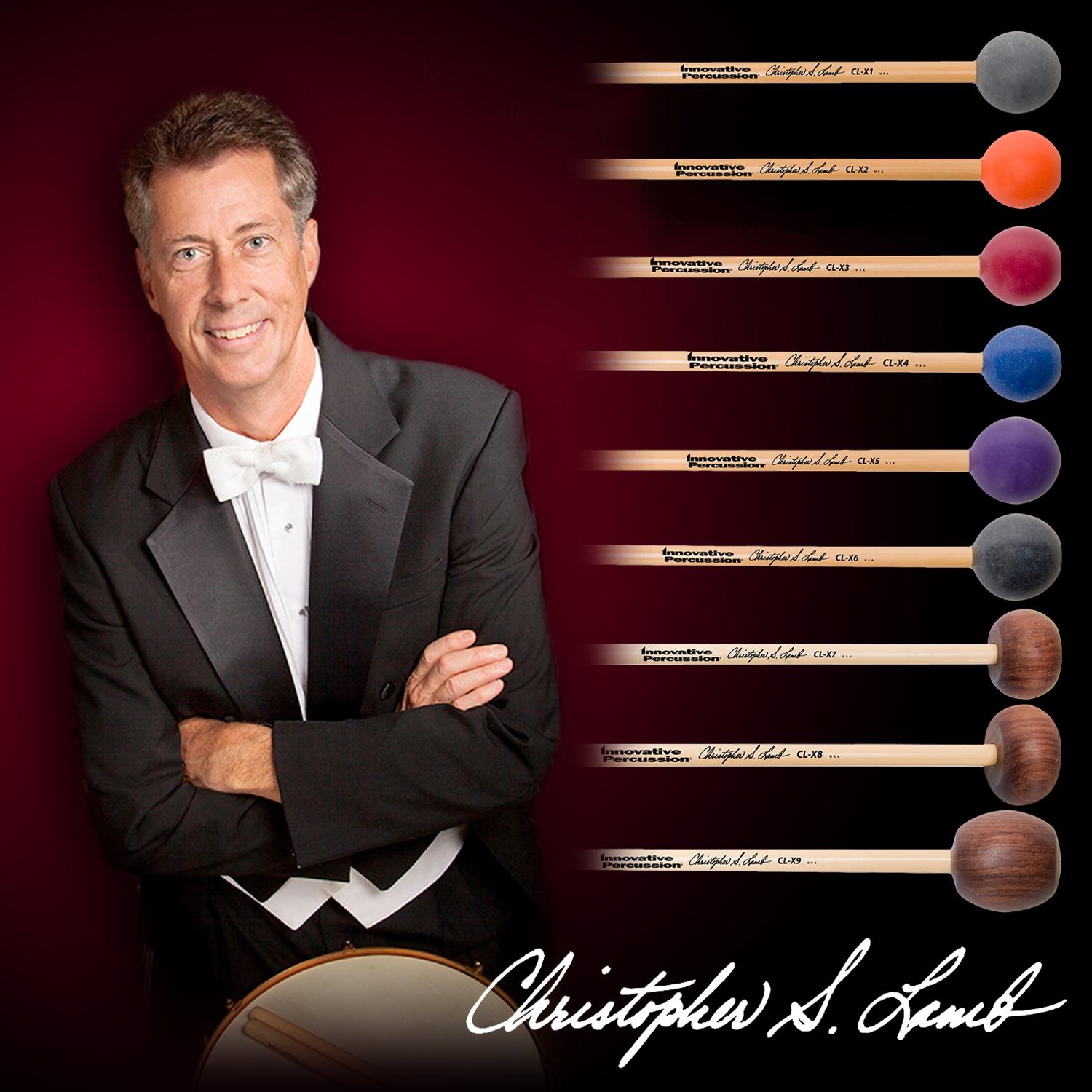 Innovative Percussion Christopher Lamb簽名系列 CL-X2 藤柄 高音木琴槌:圖片 2