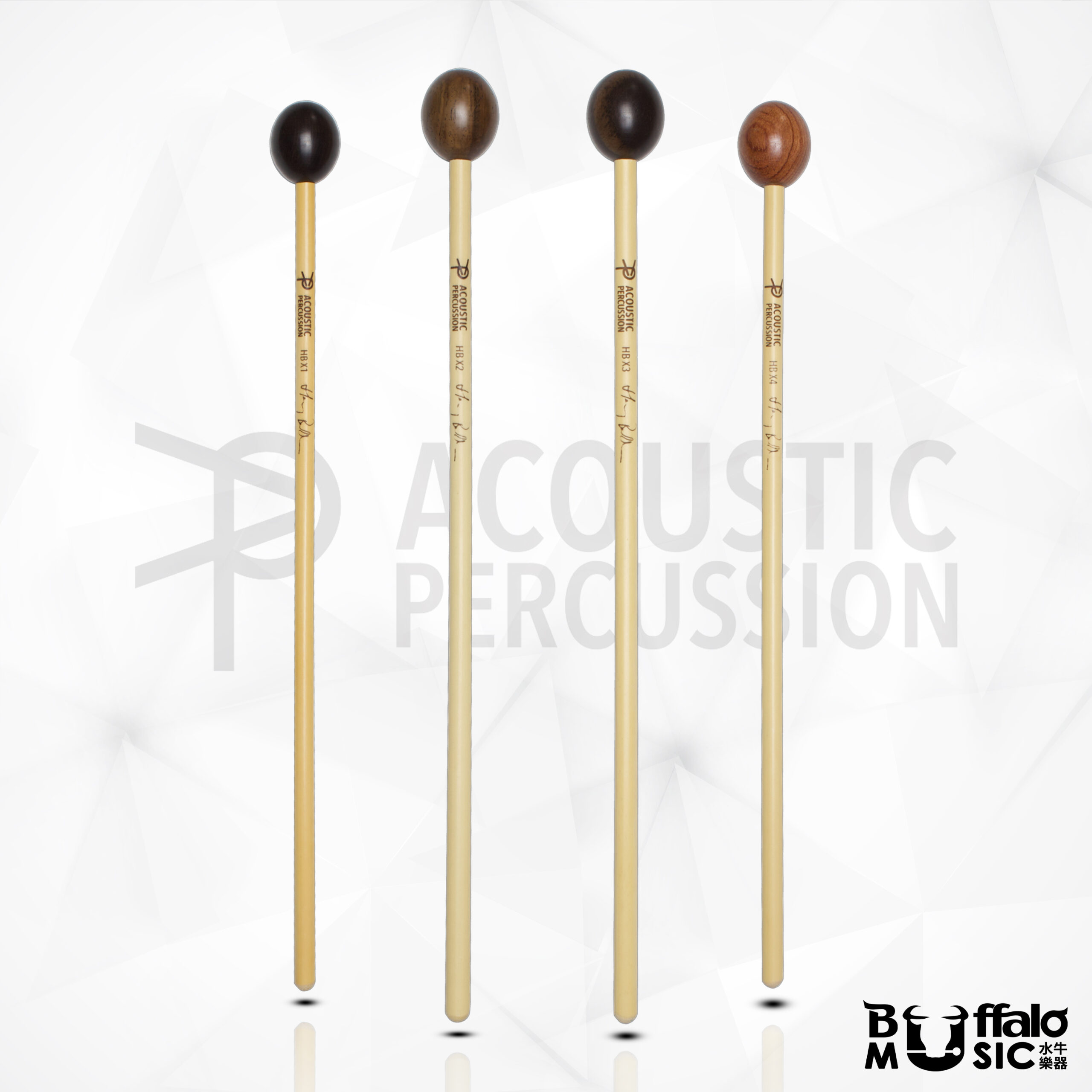 Acoustic Percussion Henry Baldwin簽名系列 HB-X3 黑檀木(Ebony) 藤柄 高音木琴槌:圖片 2