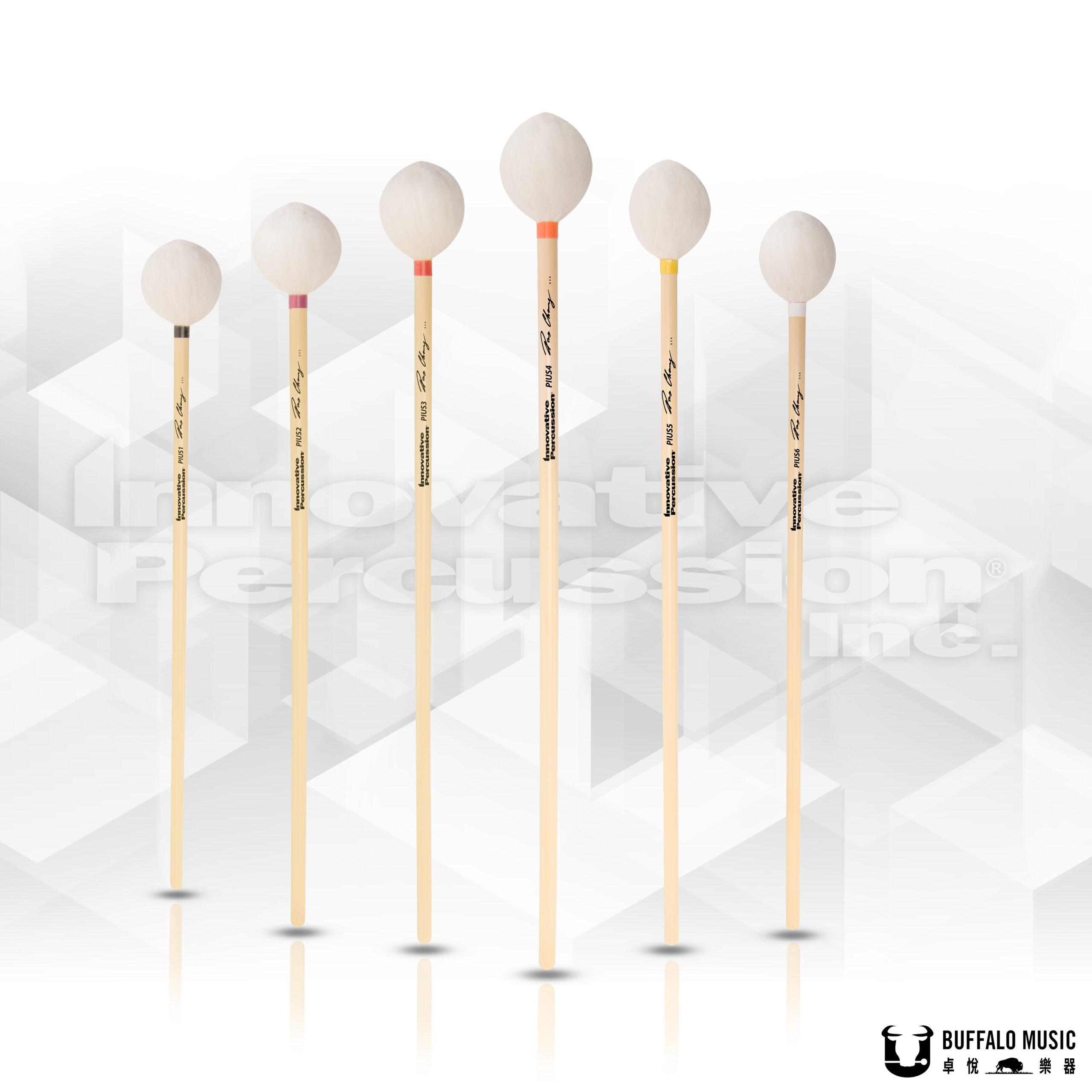 Innovative Percussion Pius Cheung簽名系列 PIUS1 軟(Soft) 藤柄 馬林巴琴槌:圖片 2
