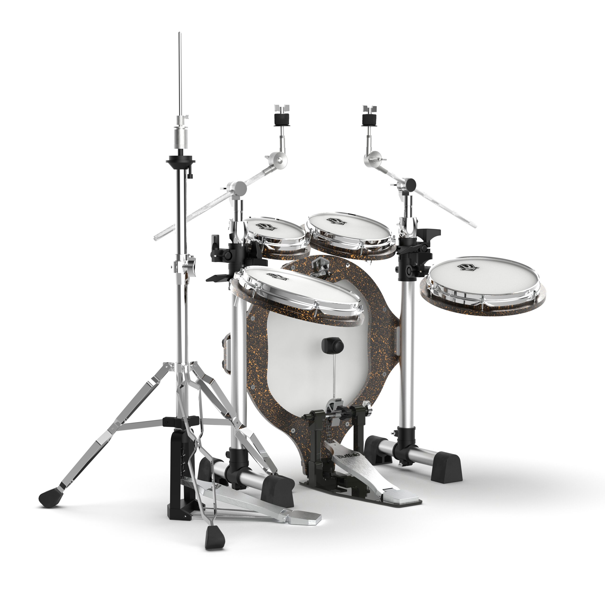 BUFFALO Roadster系列 RS-516RSH 5-Piece 古銅 旅行 便攜 摺疊 全配 鼓組(含踏板及HH架):圖片 3