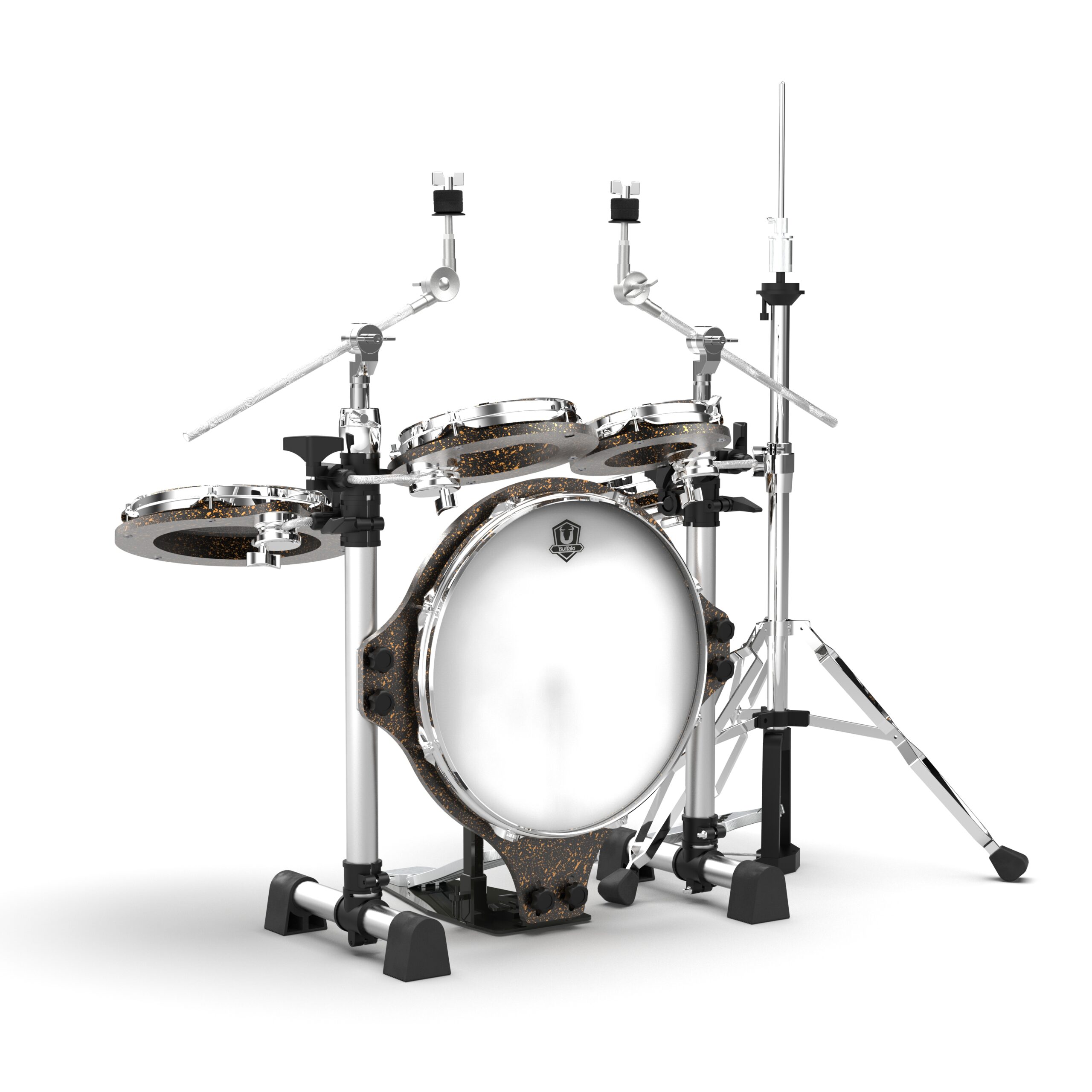 BUFFALO Roadster系列 RS-516RSH 5-Piece 古銅 旅行 便攜 摺疊 全配 鼓組(含踏板及HH架):圖片 2
