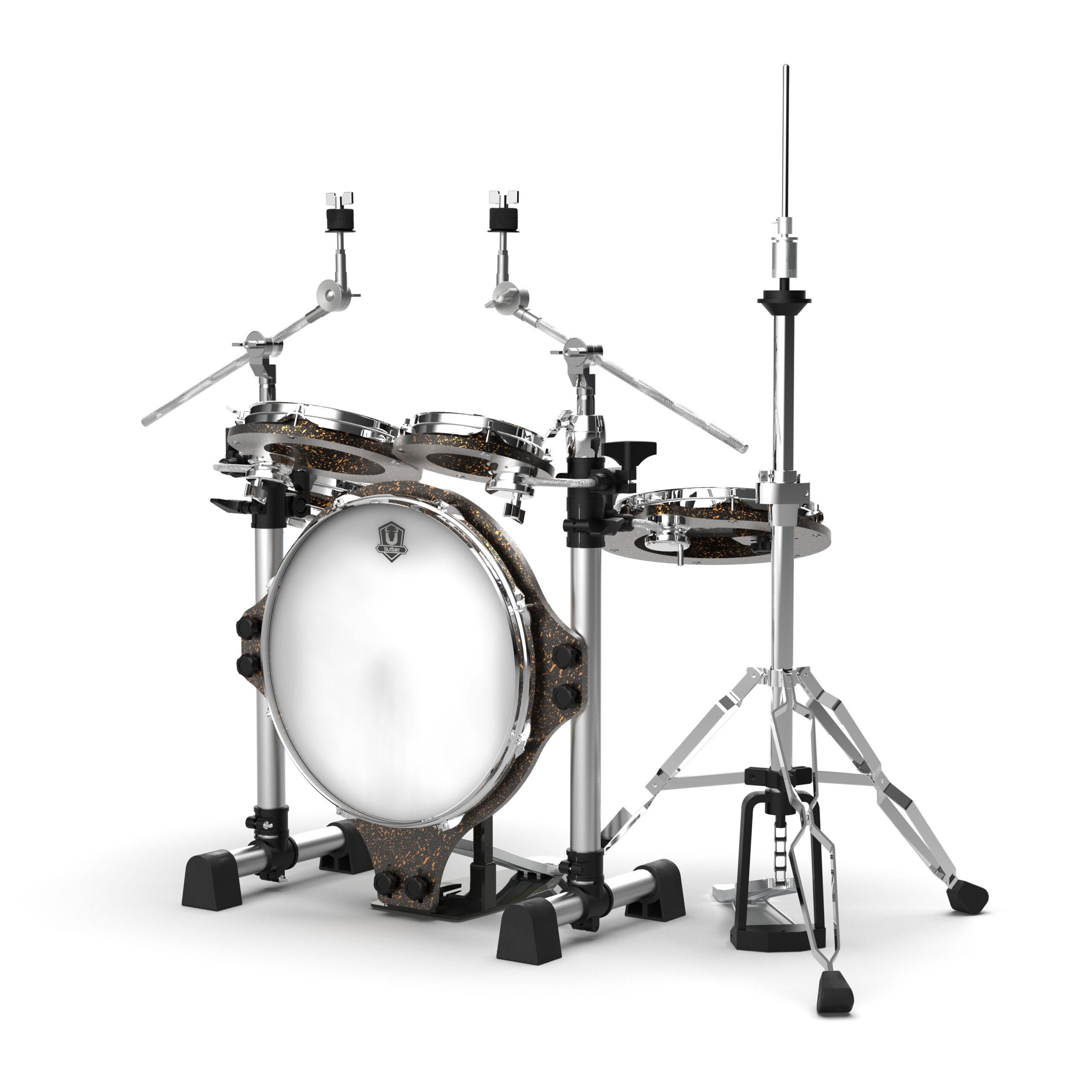 BUFFALO Roadster系列 RS-516RSH 5-Piece 古銅 旅行 便攜 摺疊 全配 鼓組(含踏板及HH架)