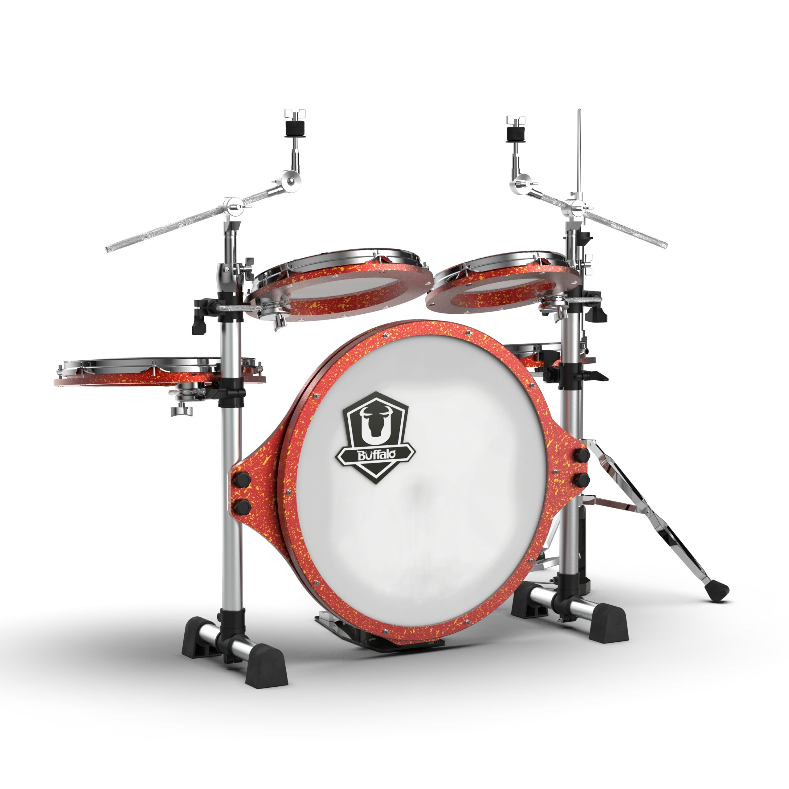 BUFFALO Roadster系列 RS-522RSH 5-Piece 鎏金紅 旅行 便攜 摺疊 全配 鼓組(含踏板及HH架):圖片 2