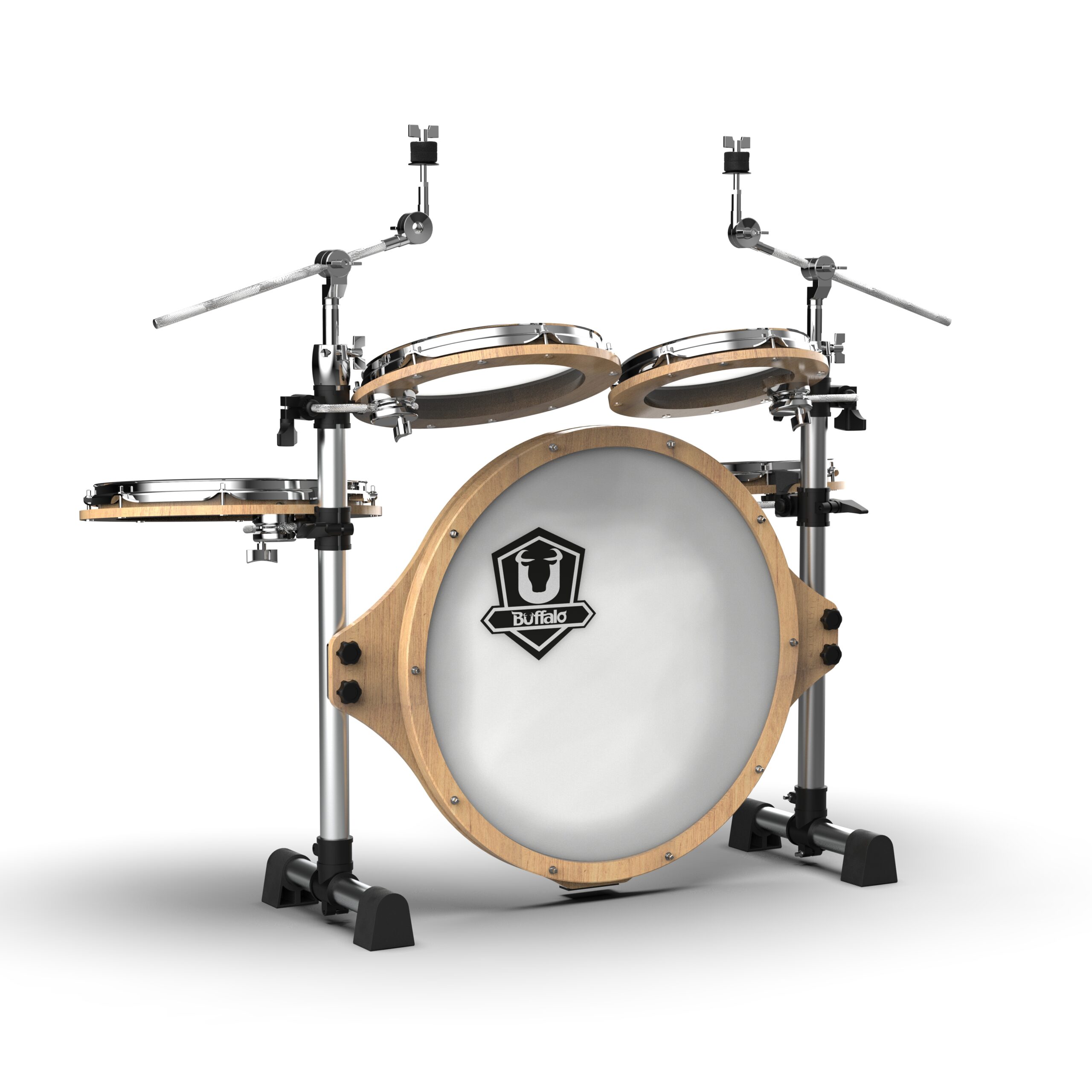 BUFFALO Roadster系列 RS-522RS 5-Piece 經典原木 旅行 便攜 摺疊 鼓組:圖片 2