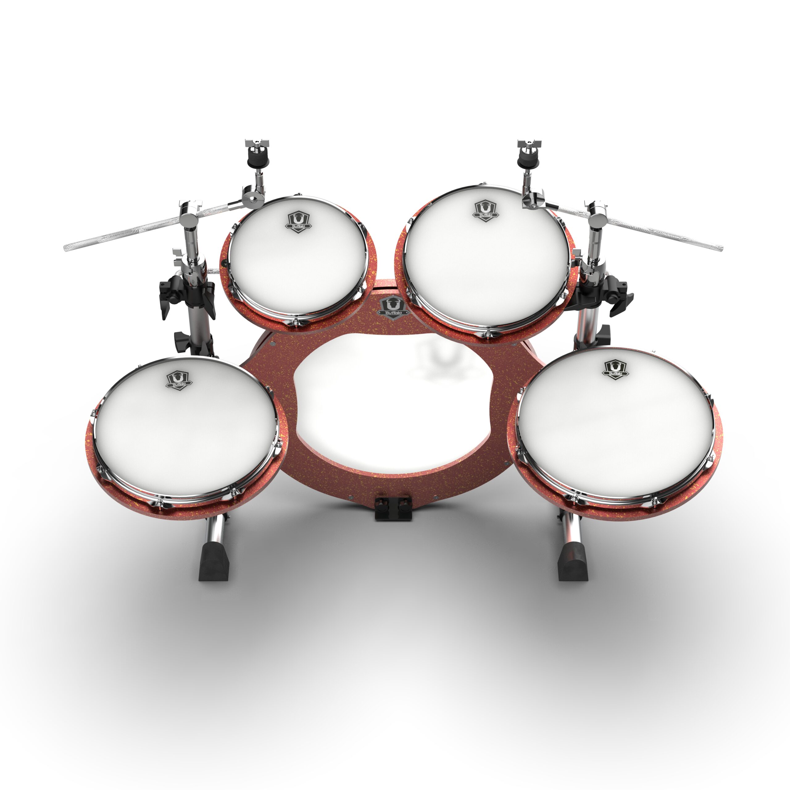 BUFFALO Roadster系列 RS-522RS 5-Piece 鎏金紅 旅行 便攜 摺疊 鼓組:圖片 4