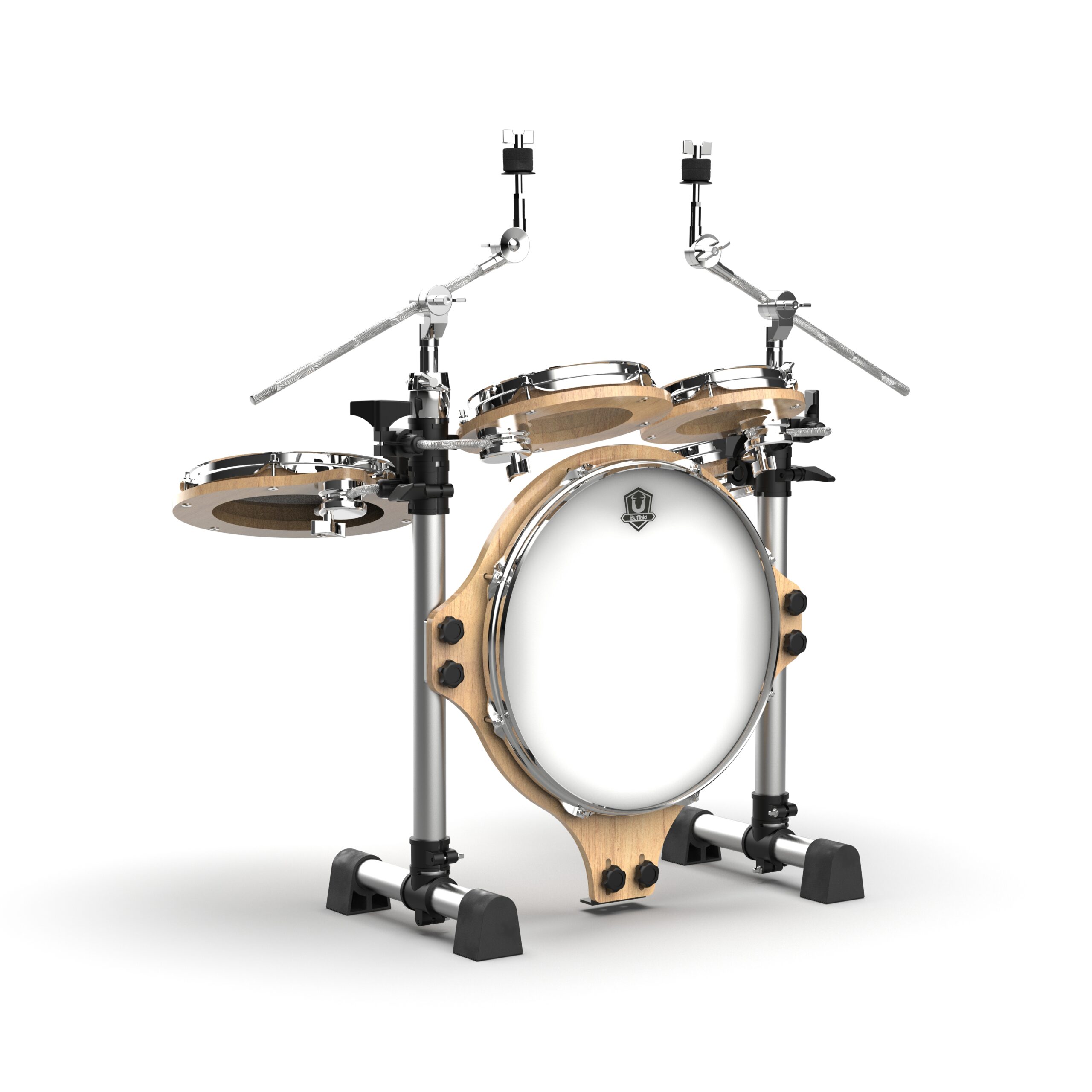BUFFALO Roadster系列 RS-516RS 5-Piece 經典原木 旅行 便攜 摺疊 鼓組:圖片 2