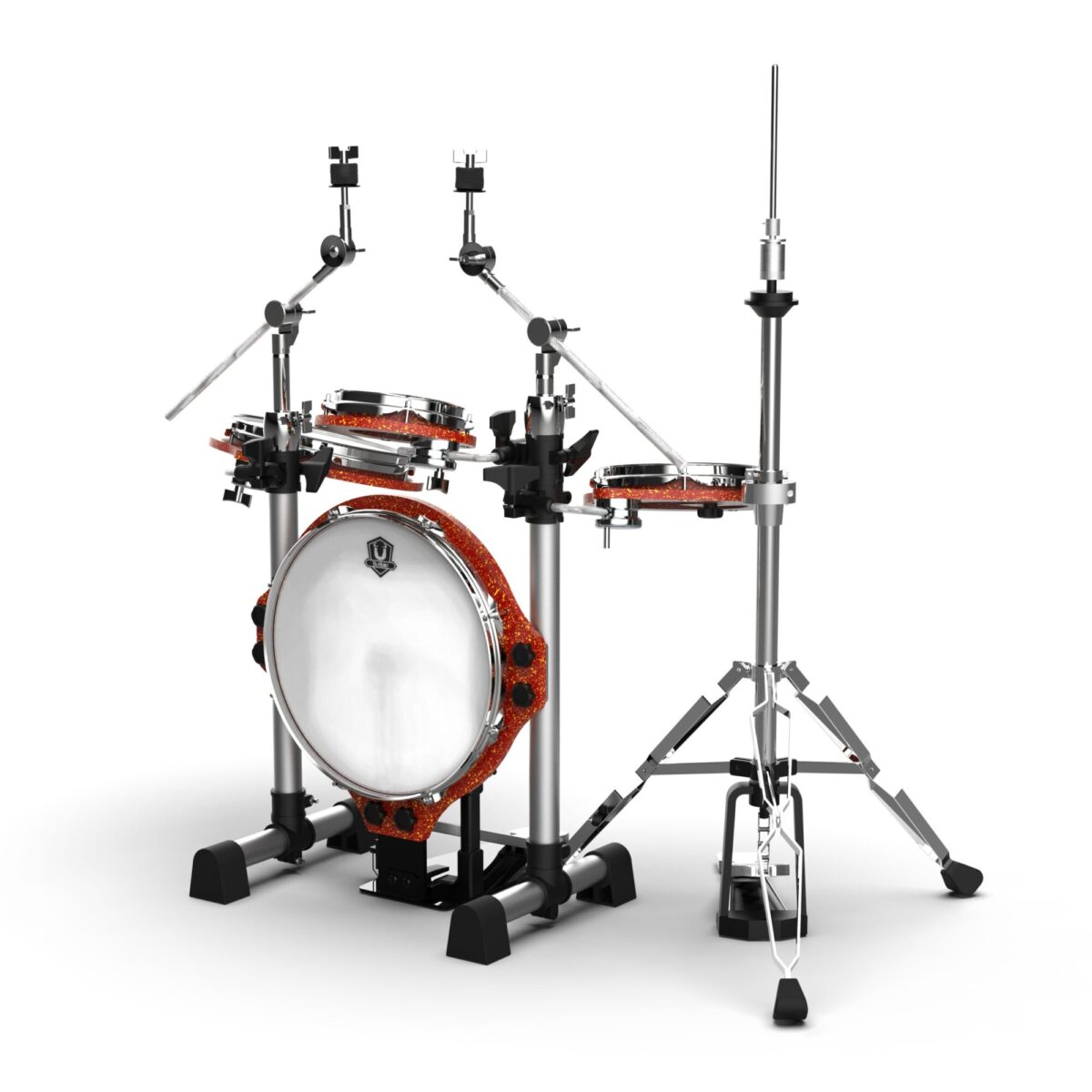 BUFFALO Roadster系列 RS-414RSH 4-Piece 鎏金紅 旅行 便攜 摺疊 全配 鼓組(含踏板及HH架)