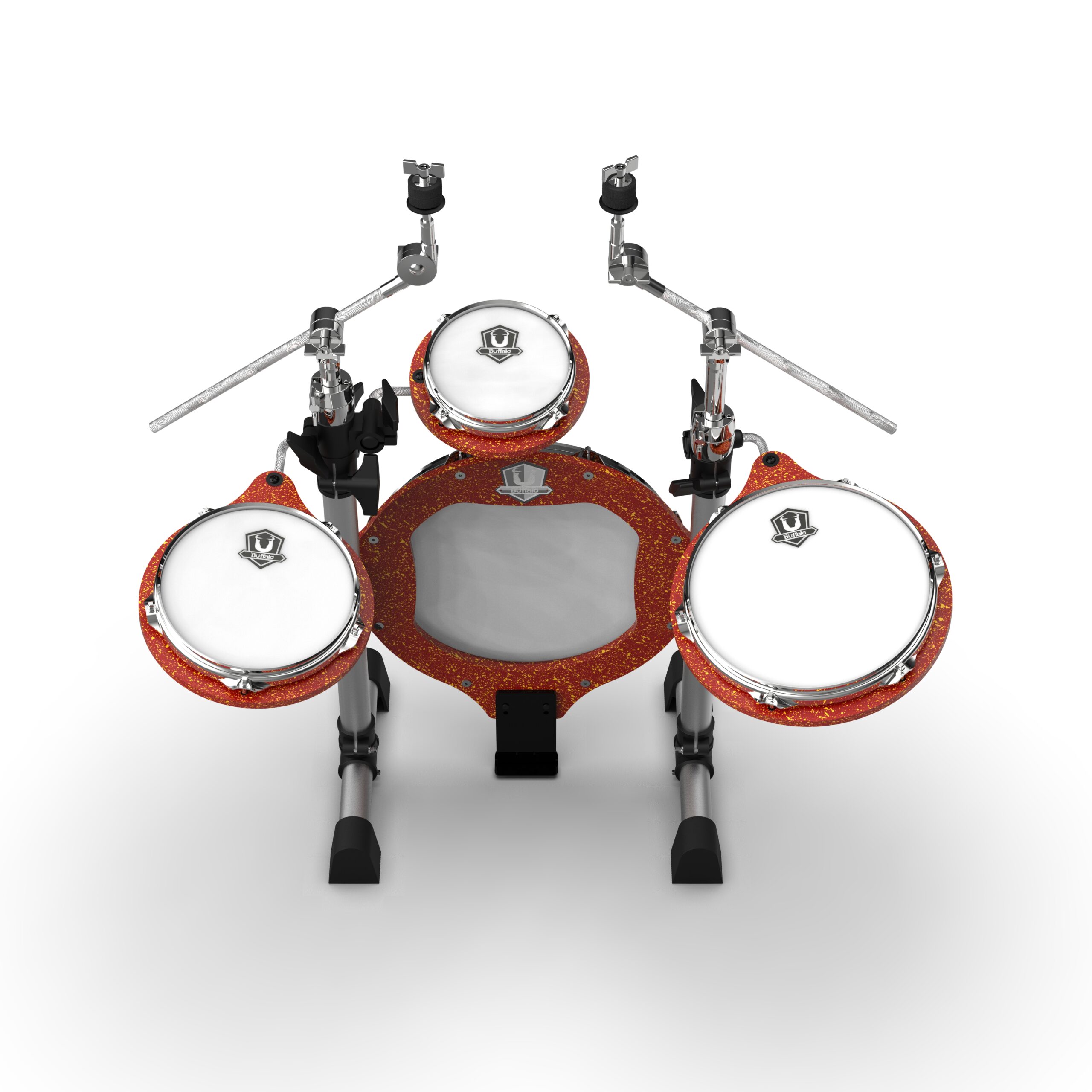 BUFFALO Roadster系列 RS-414RS 4-Piece 鎏金紅 旅行 便攜 摺疊 鼓組:圖片 4