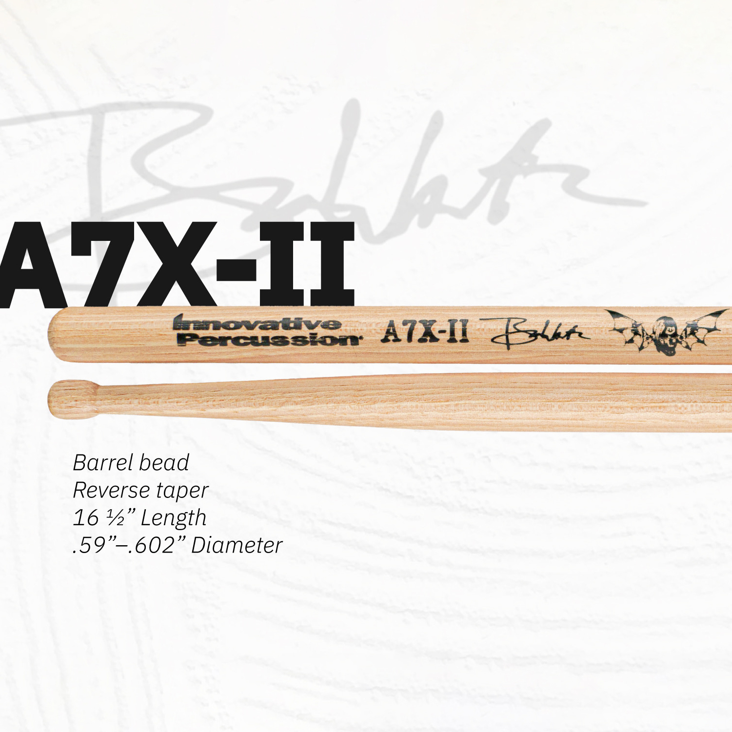 🇺🇸Innovative Percussion Brooks Wackerman簽名系列 A7X-II 胡桃木 鼓棒:圖片 2